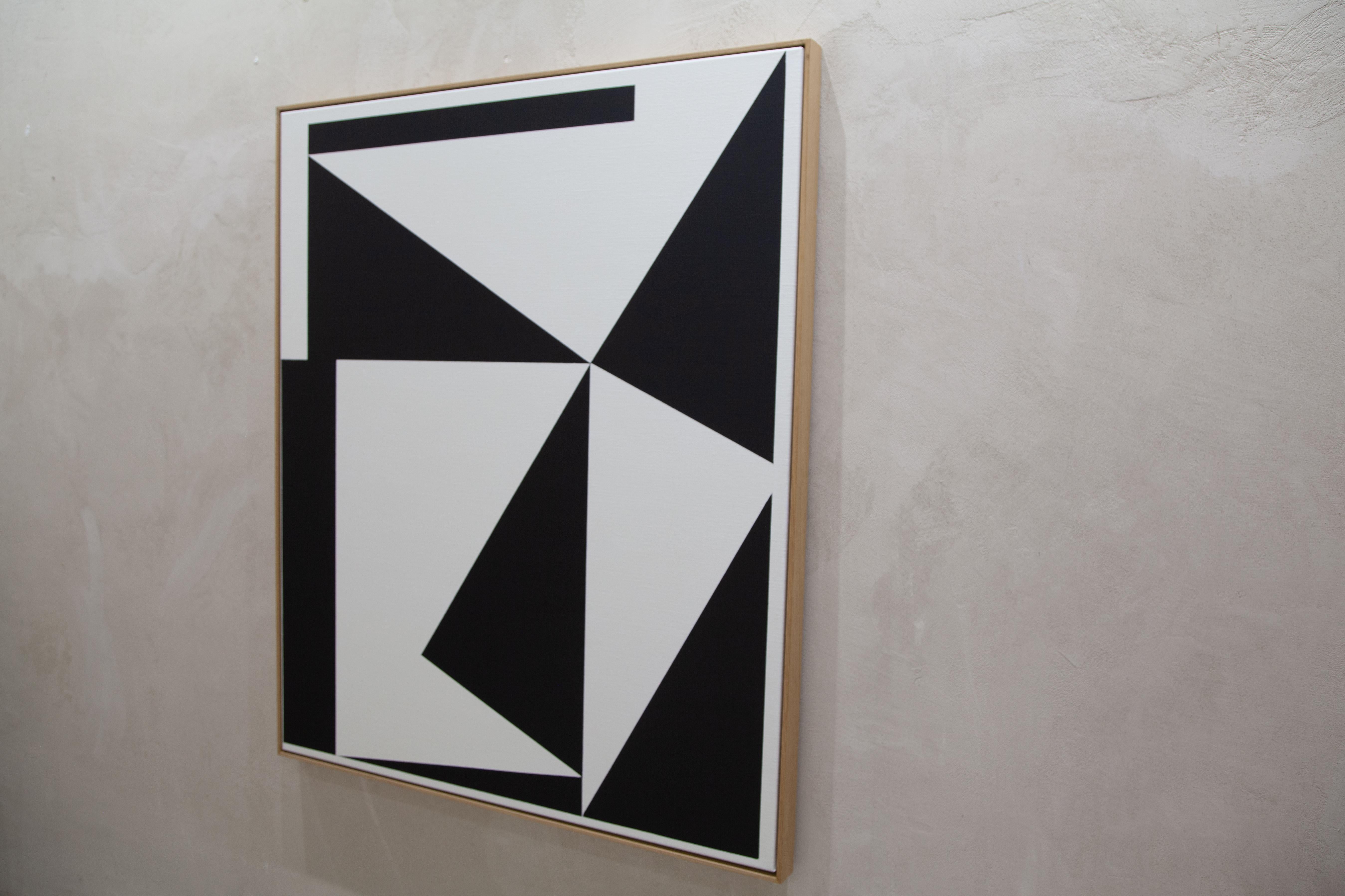 ABSTRACTO Nueva Obra de Arte Geometría Blanco Negro Artista Contemporáneo Carsten Beck 2024 en venta 2