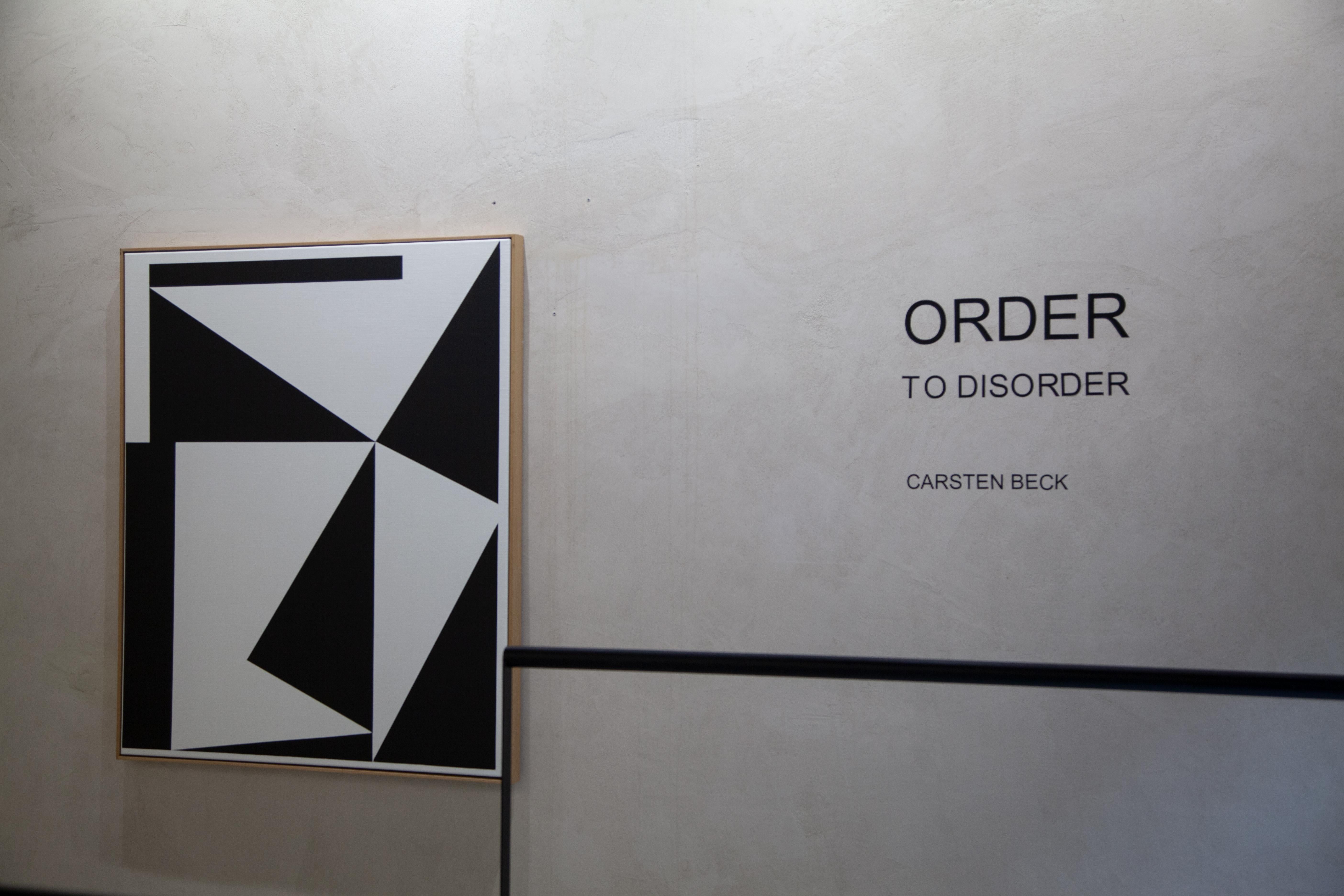 ABSTRACTO Nueva Obra de Arte Geometría Blanco Negro Artista Contemporáneo Carsten Beck 2024 en venta 6