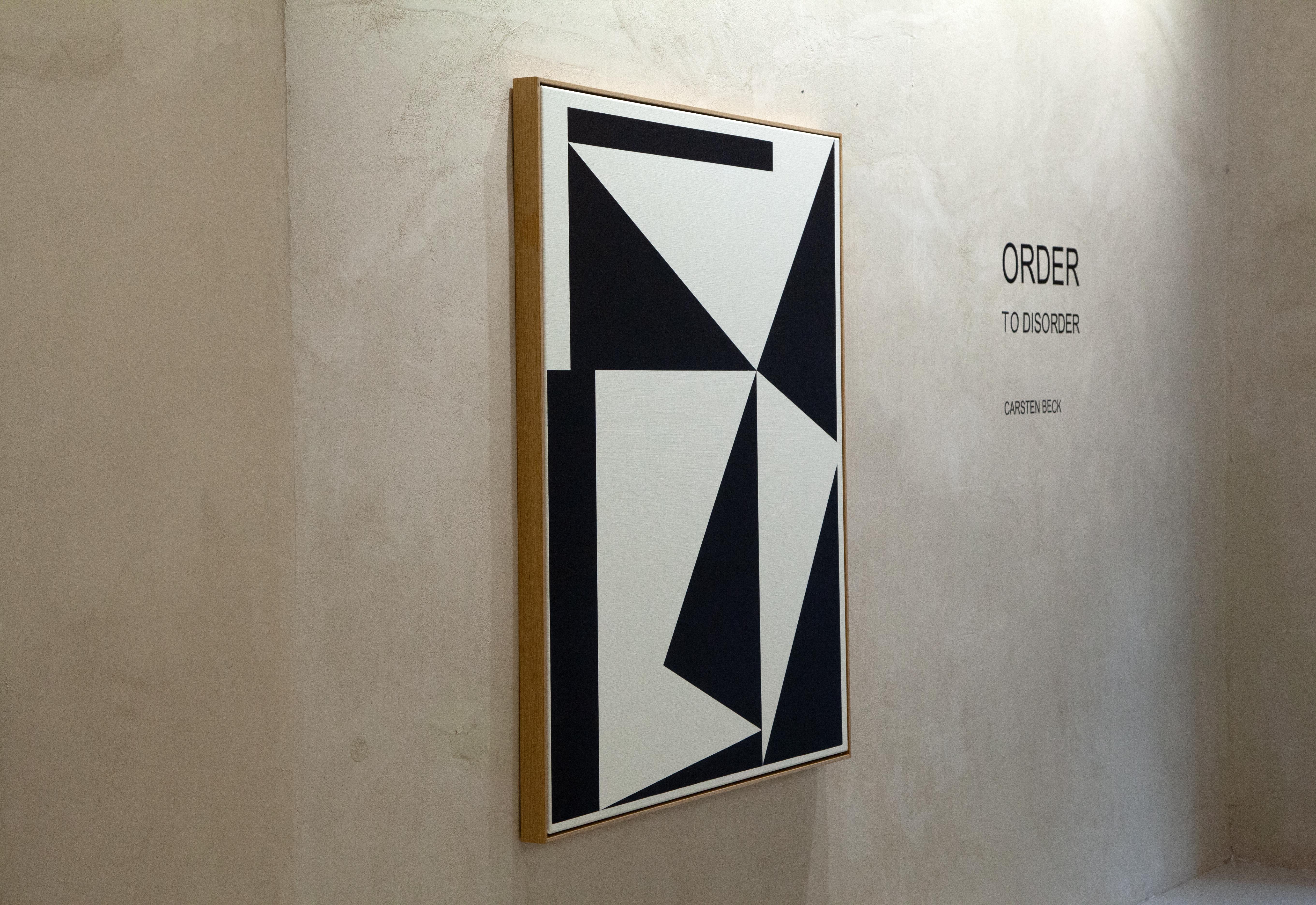 ABSTRACTO Nueva Obra de Arte Geometría Blanco Negro Artista Contemporáneo Carsten Beck 2024 en venta 8