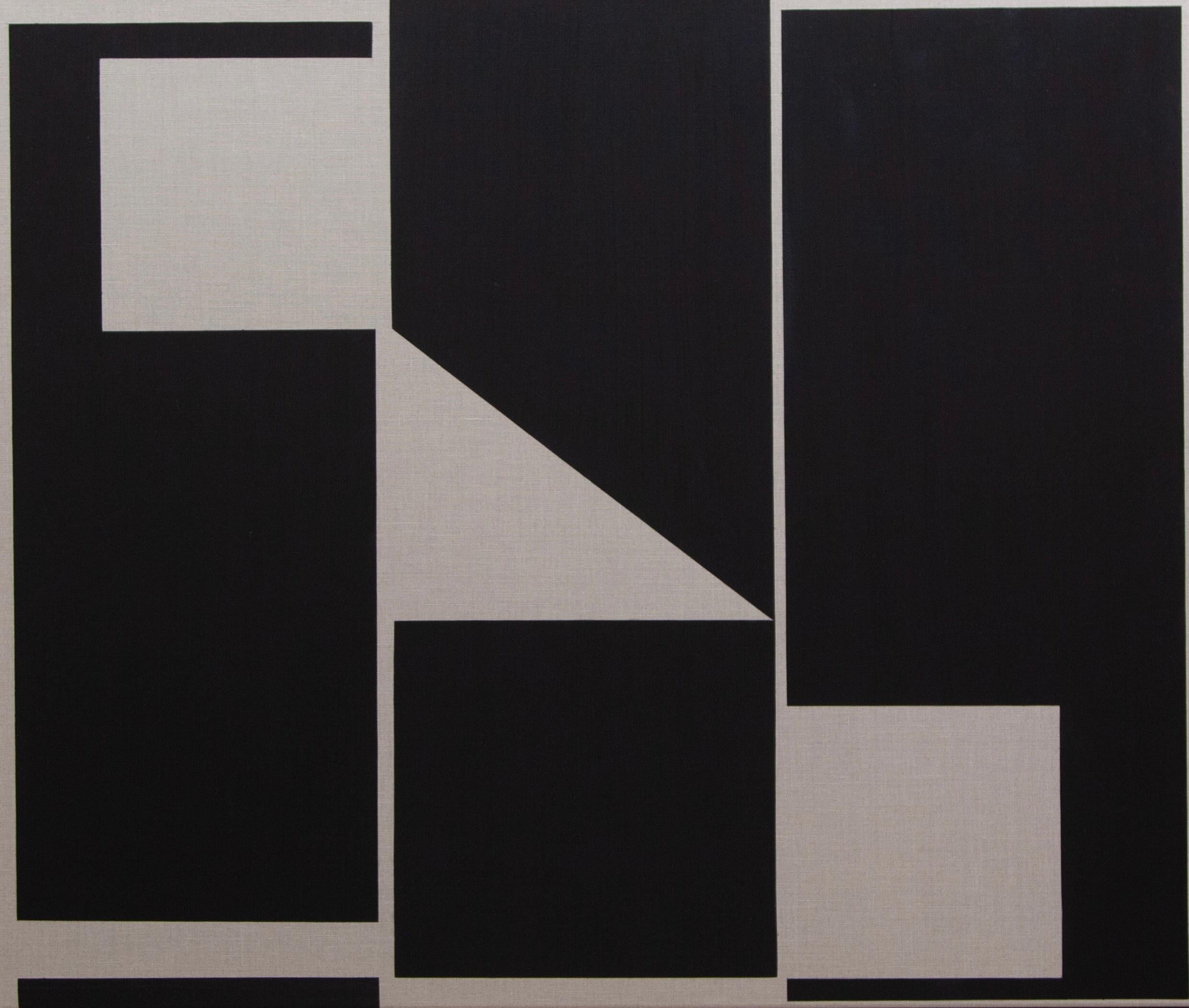 ABSTRACT Nuova opera d'arte in bianco e nero dell'artista contemporaneo Carsten Beck
