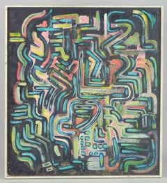 Carsten Hellström, artista svedese. Olio su tavola. "Krets II". 1982.