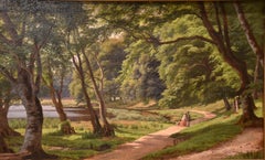 "A Walk in the Park" Oil Painting by Carsten Henriksen