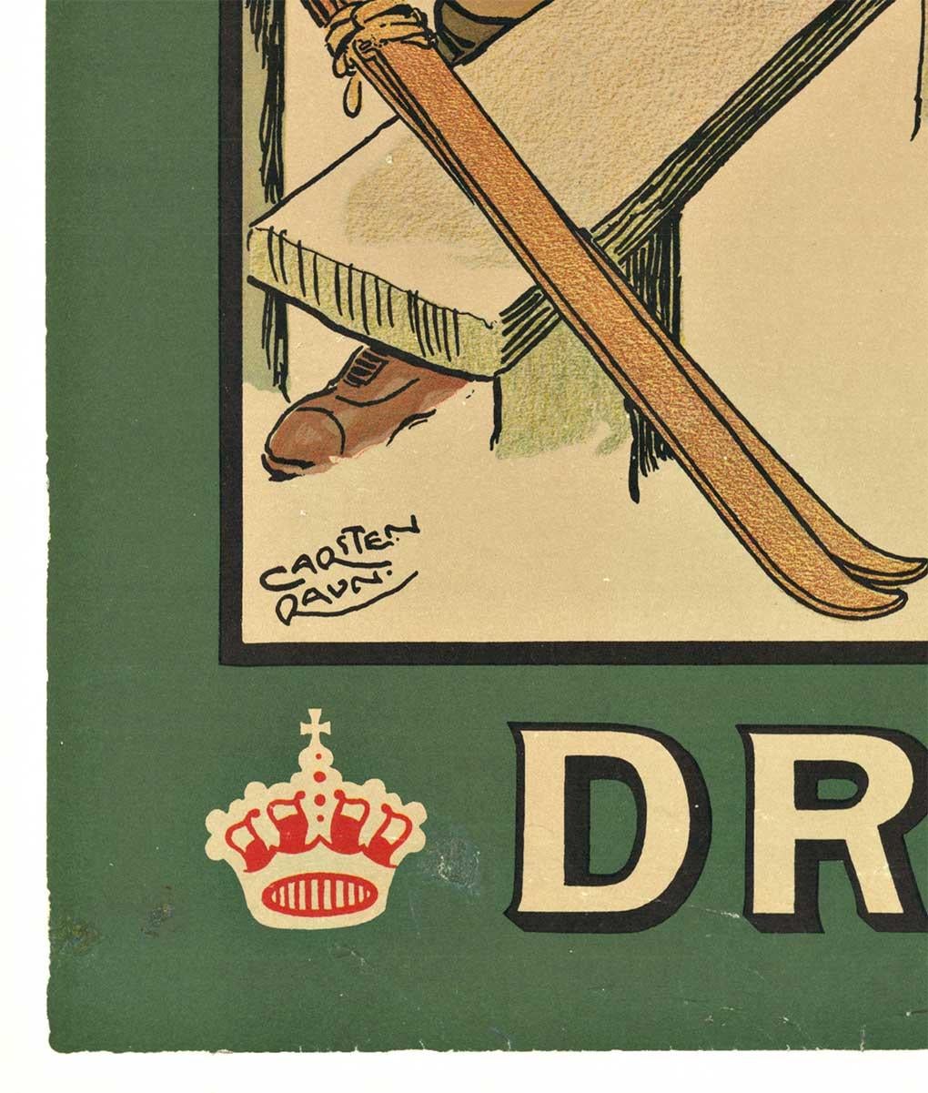 Originales dänisches Vintage-Bierplakat Carlsberg Pilsner.   Getränk für alle (Braun), Portrait Print, von Carsten Ravn