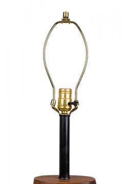 Carstens Midcentury West German Ceramic Lava Glazed Brown Table Lamp