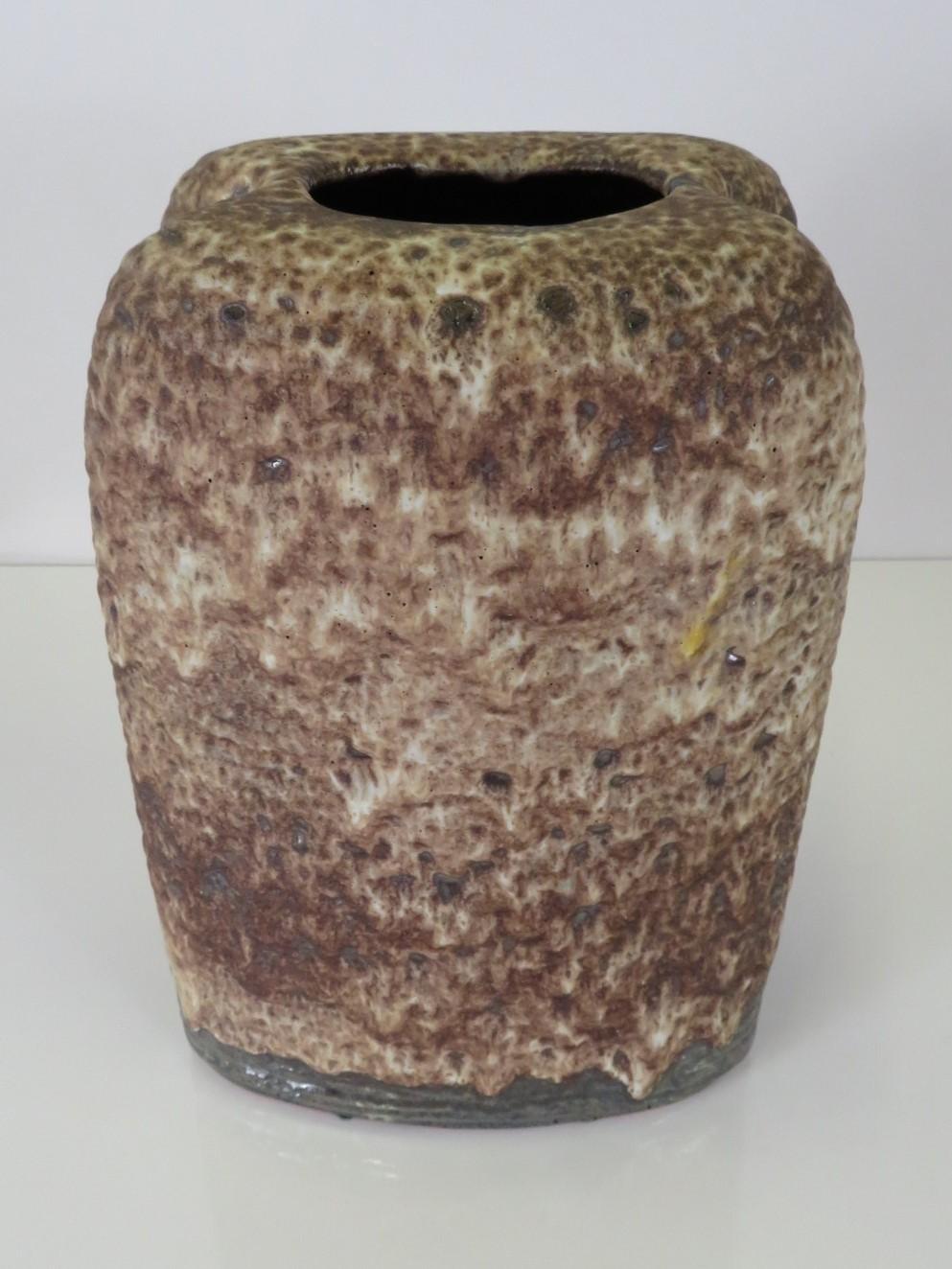 Carstens Tönnieshof Large Lava Glaze Organic Modern Ceramic Vase Germany 1960s 2