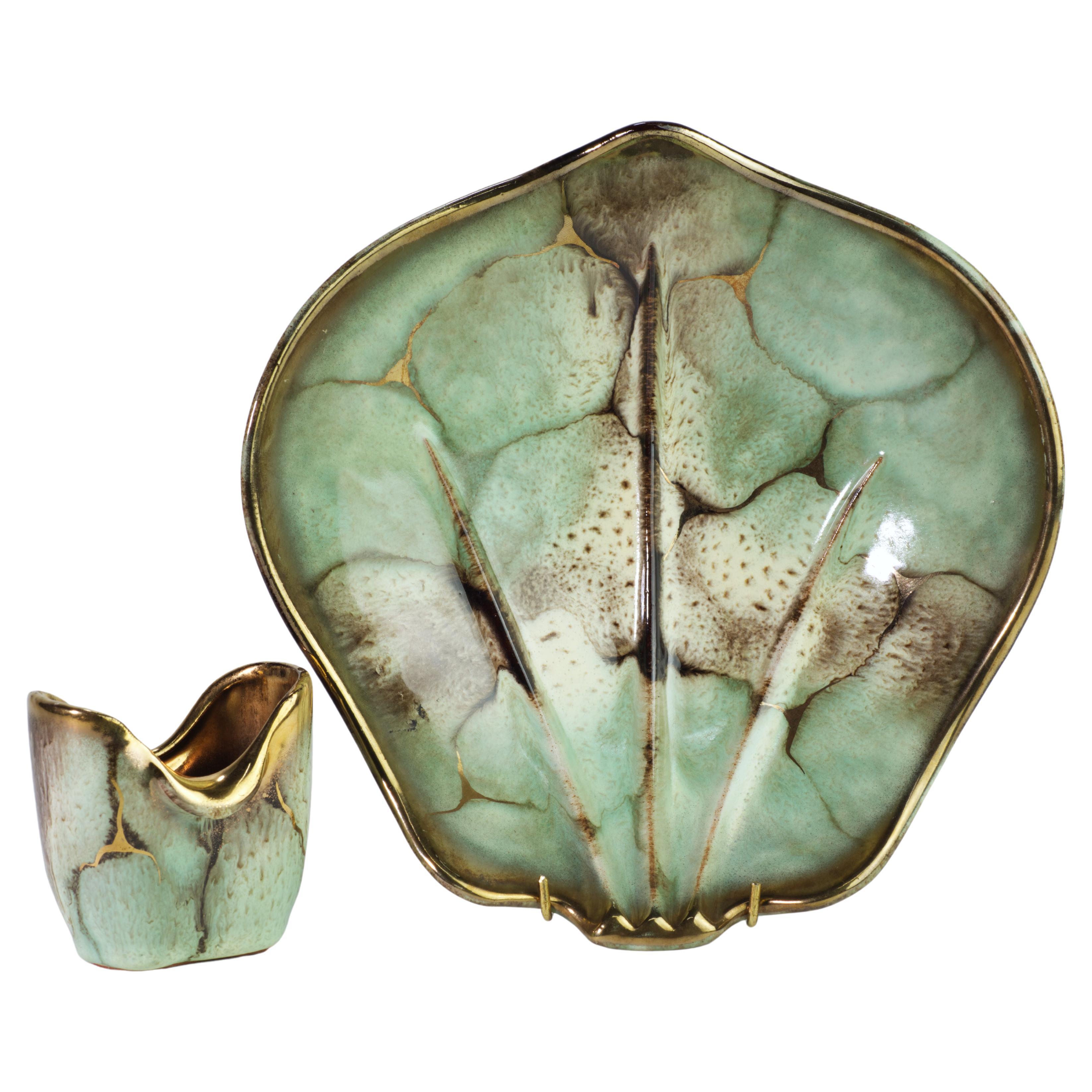 Carstens Tönnieshof Set of Bowl and Vase, West Germany Ceramics 1960s