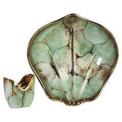 Carstens Tönnieshof Set aus Schale und Vase, Westdeutschland Keramik 1960er Jahre
