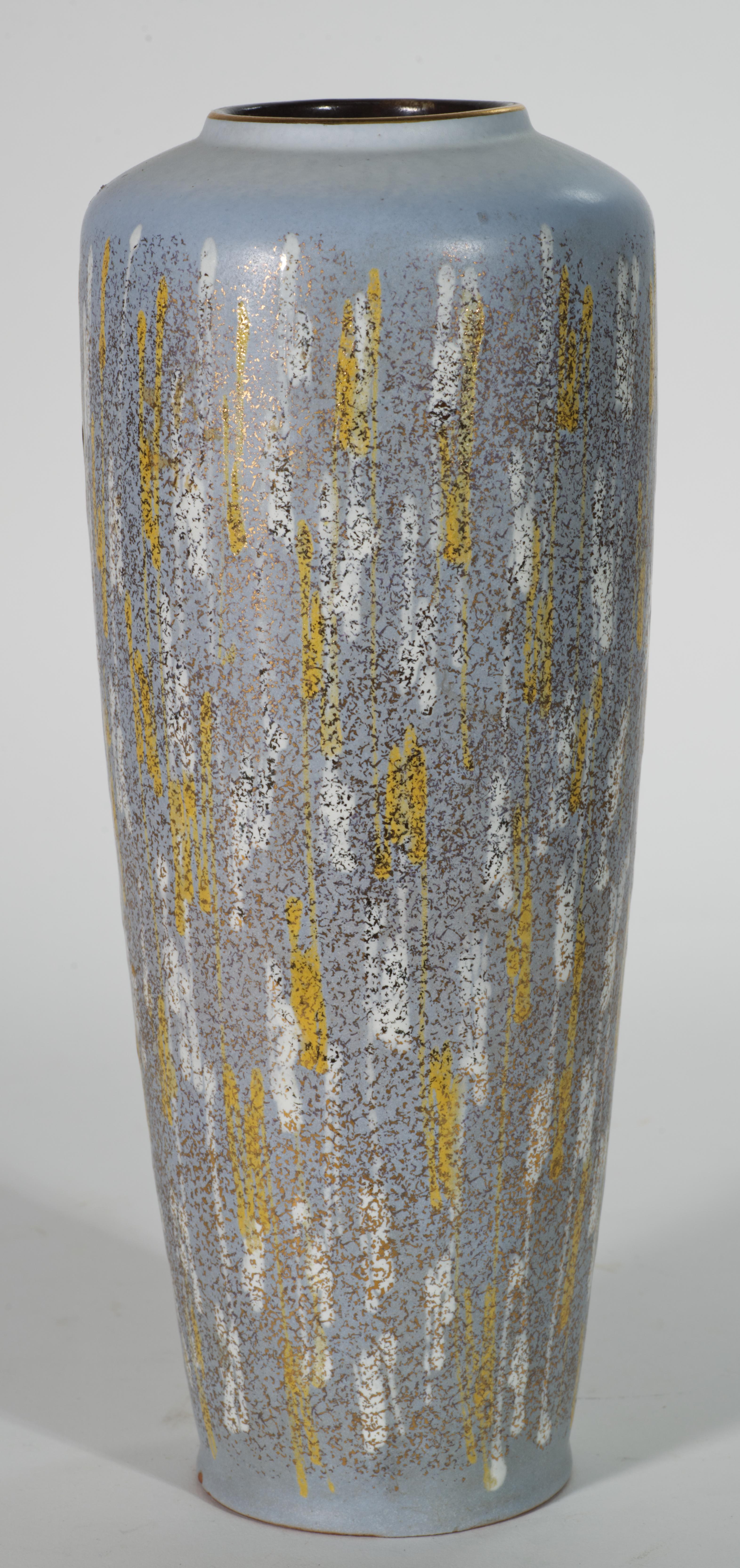 Carstens Tönnieshof Set of Large Bowl and Vase, West Germany Ceramics, 1960s In Good Condition For Sale In Clifton Springs, NY