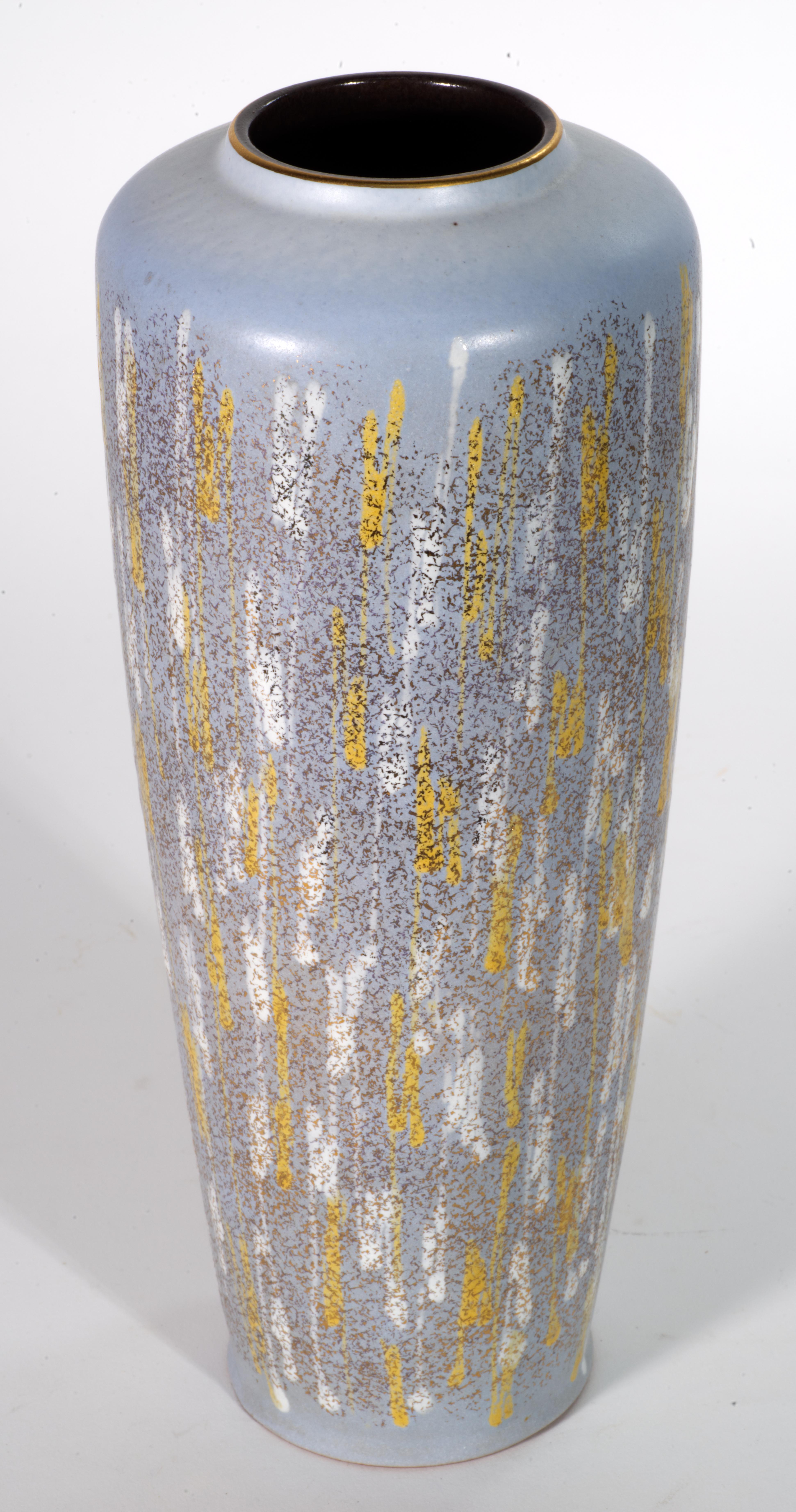 Gold Carstens Tönnieshof Set of Large Bowl and Vase, West Germany Ceramics, 1960s For Sale