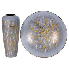 Carstens Tönnieshof Set of Large Bowl and Vase, West Germany Ceramics, 1960s