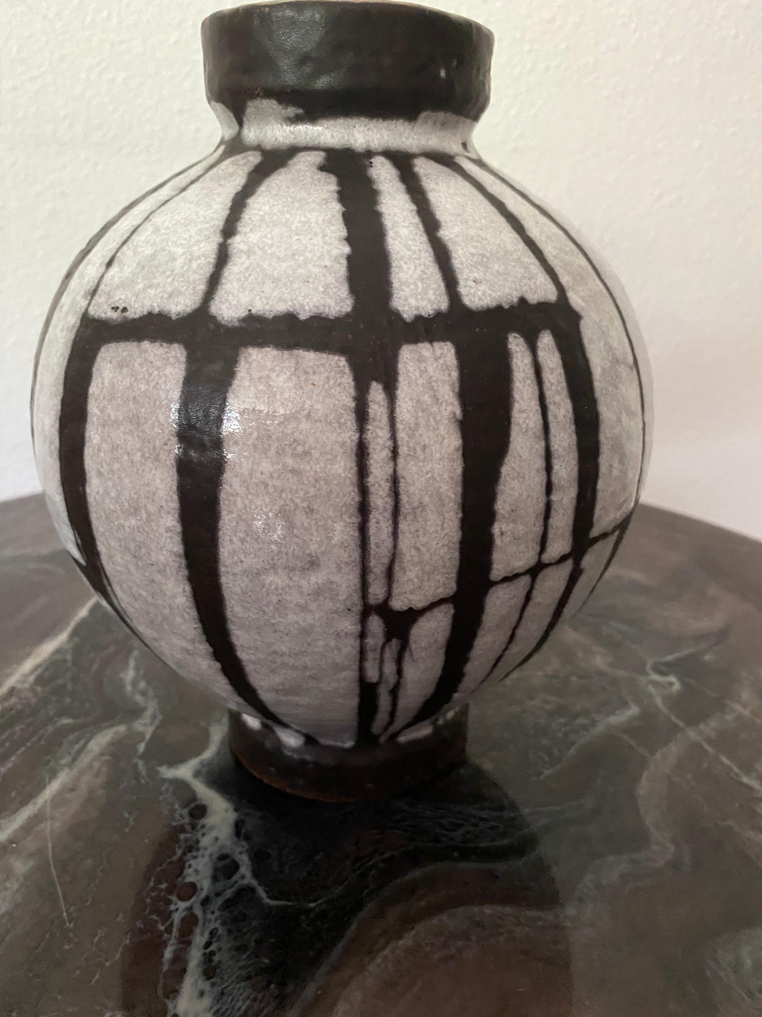 Ceramic Carstens Tonnieshof  Vase 'Rare' Decor 'Island' For Sale