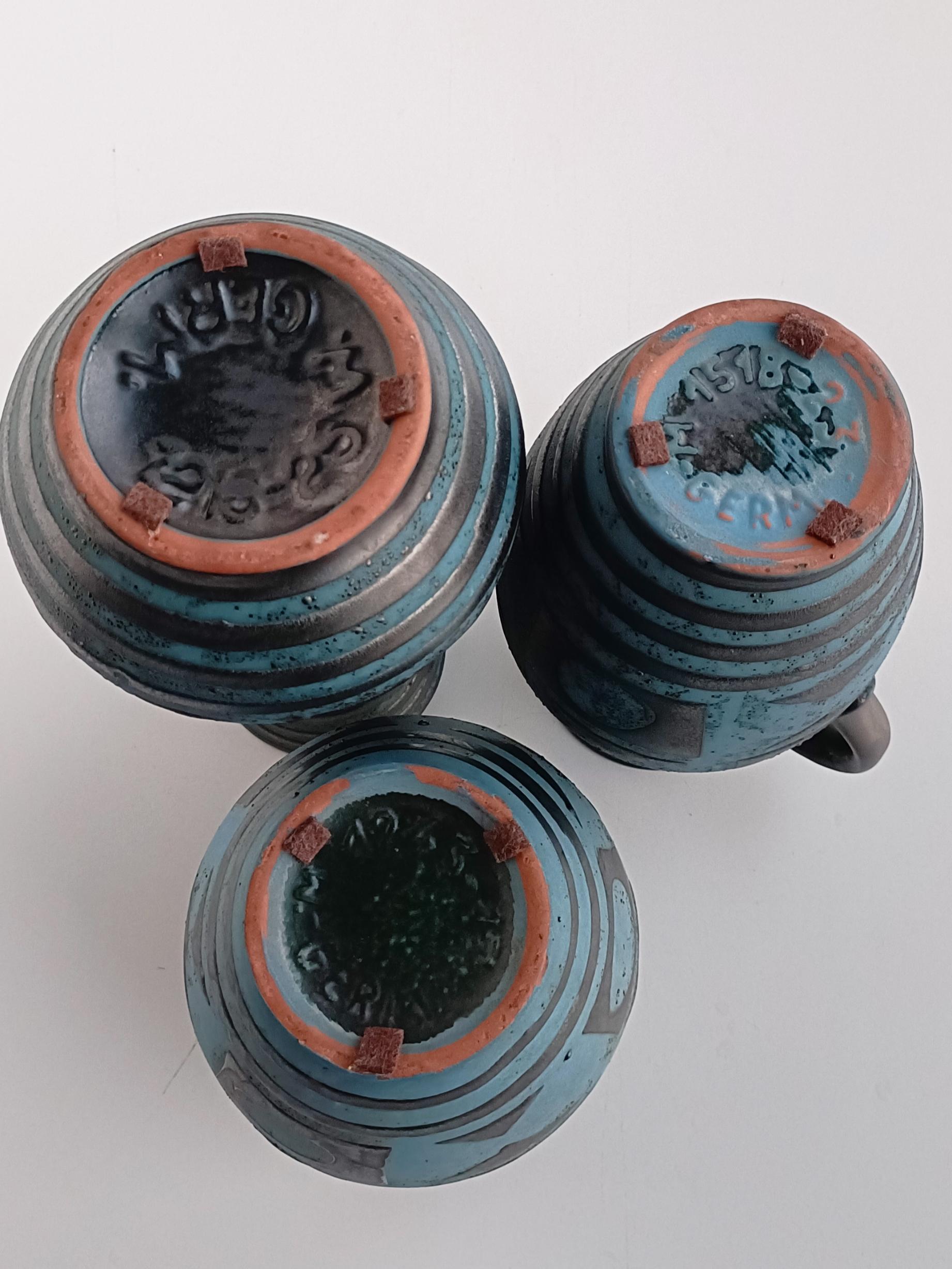 Hand-Crafted Mid Century West Germany Ankara Decor Vases by Carstens Tönnieshoff, 1950s For Sale