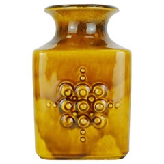 Schnitzereien VASE Bernsteinglasur-Reliefdekor Modell Nr. 7012-20 Mitte des Jahrhunderts 1960er Jahre WGP