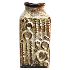 Vase rectangulaire en céramique vintage Carstens  Allemagne 7802-30 Marqué