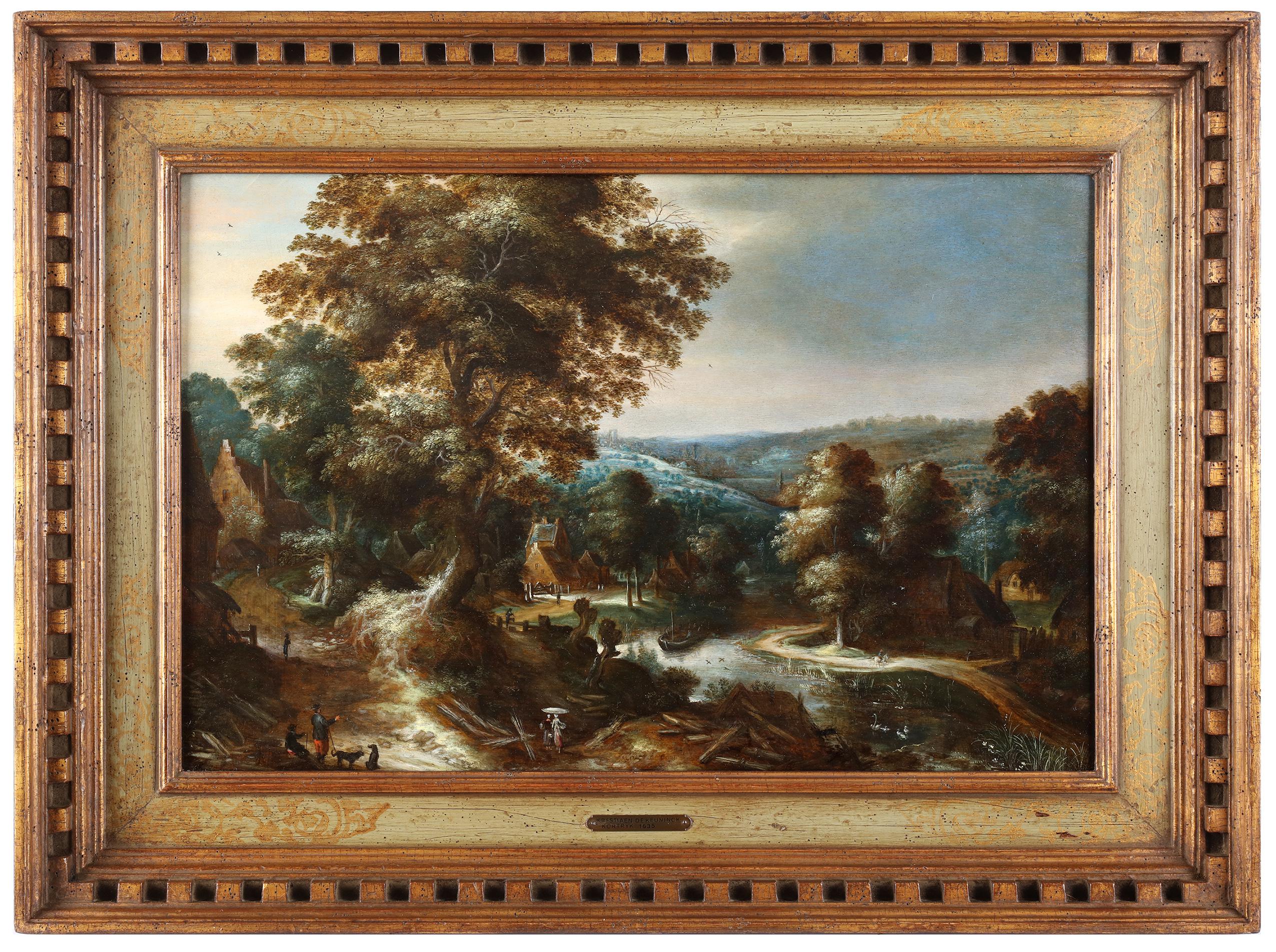 Paesaggio animato con un fiume - Carstiaen de Ceuninck (Kortrijk, 1560 circa - 1633) 1