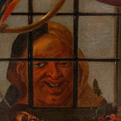 Carstian Luyckx (c. 1627-1675), Still life with parrot and monkey