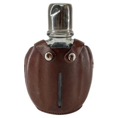 Vintage Cart Auböck II, Leather Wrapped Gentleman Flask, Austria, 1950s