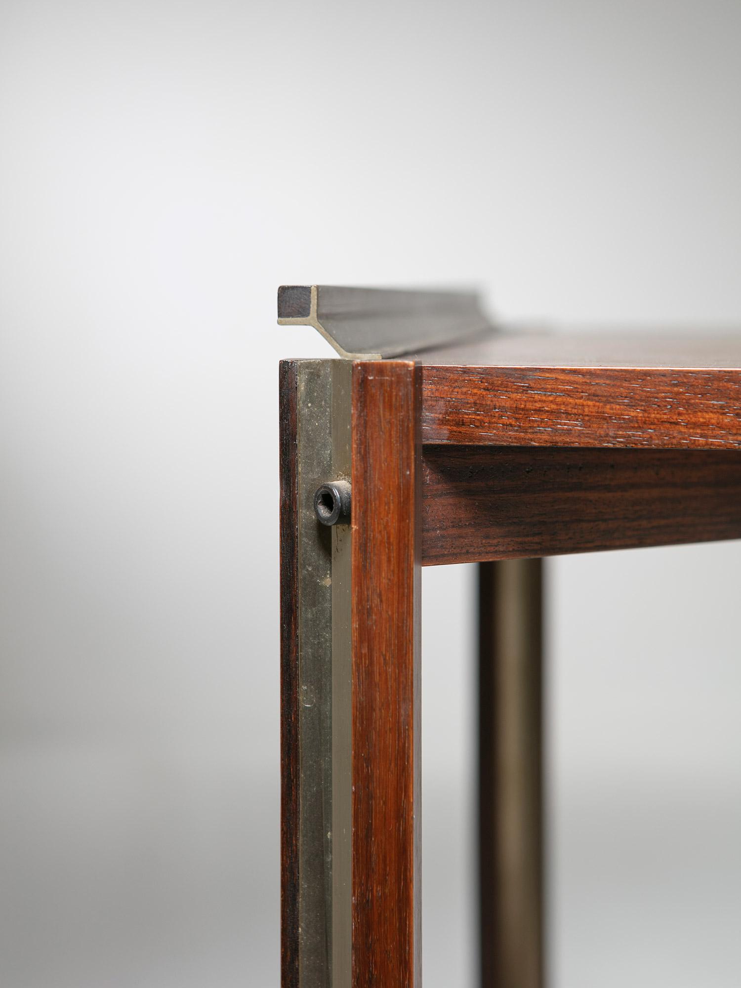 Metal and Wood Cart by Ico Parisi for MIM Rome, Italy, 1950s For Sale 1