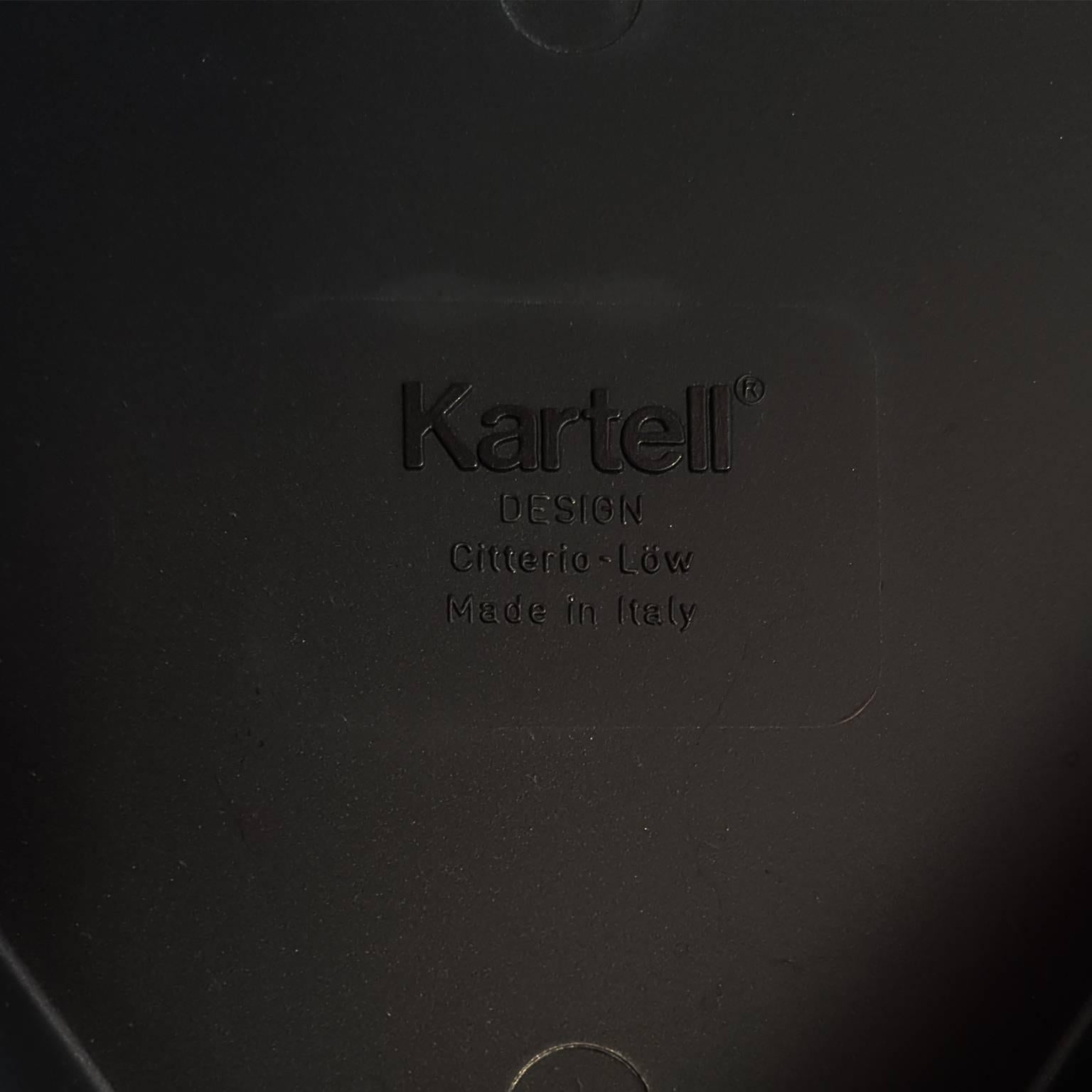 Cart by Kartell in Black Lacquered Wood and Aluminium, Late 20th Century In Excellent Condition In Mornico al Serio ( BG), Lombardia