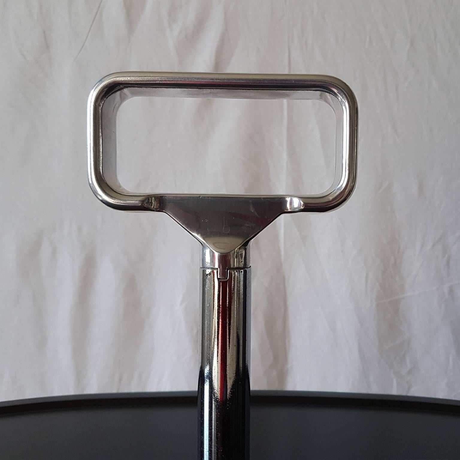 Cart by Kartell in Black Lacquered Wood and Aluminium, Late 20th Century 3