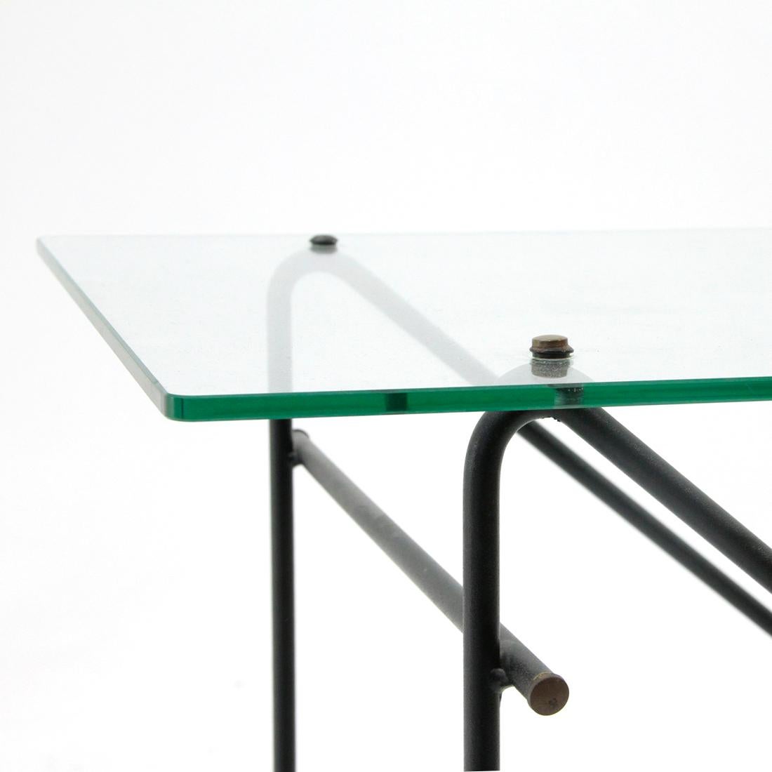 Brass Cart in Metal and Glass, 1980s