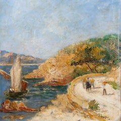 Cart on the Mediterranean Coast, Oil on Canvas – Alexis Gritchenko (1883-1977)