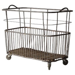 Cart/Rolling Basket Metal, Wood