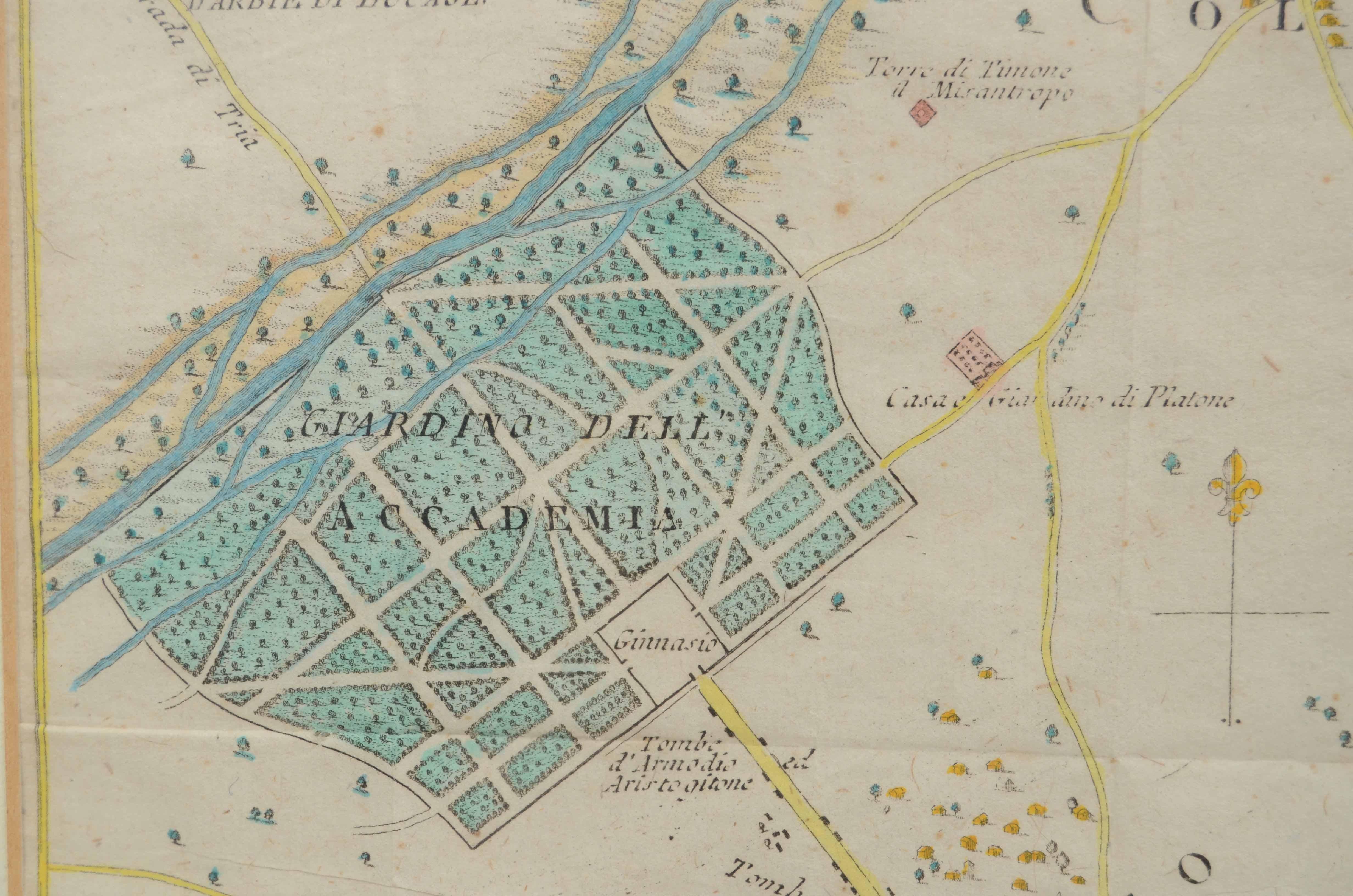 Karte für die Reise von Anacarsi dem Jüngeren vom Kartographen D'Anville 1790 (Papier) im Angebot