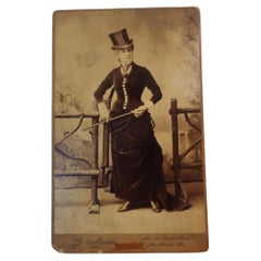 Carte de Visite B & G Moses New Orleans La. - Woman Equestrian Fashion - 1883 