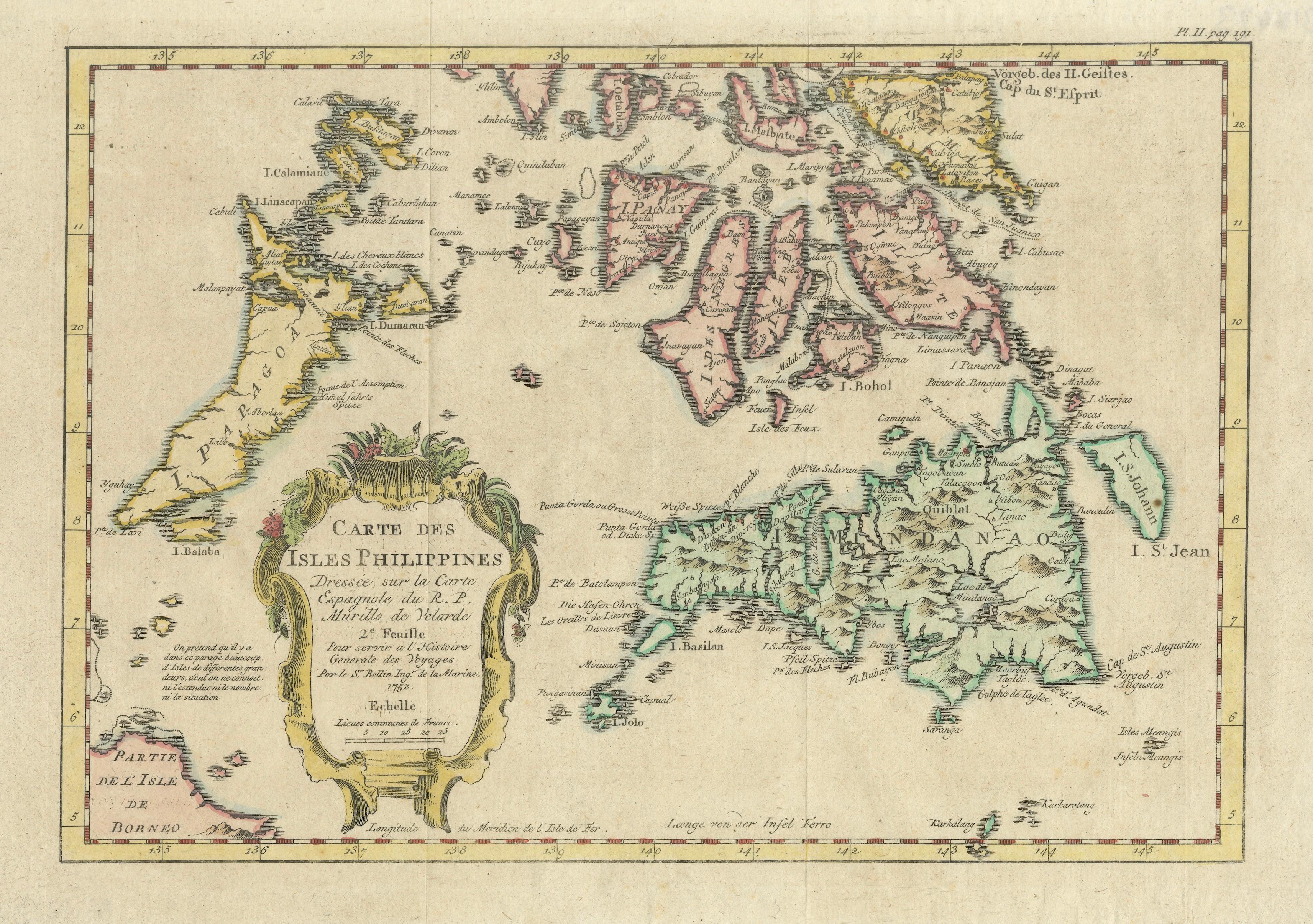Carte des Isles Philippines – Antique Map of the Philippines, 1752