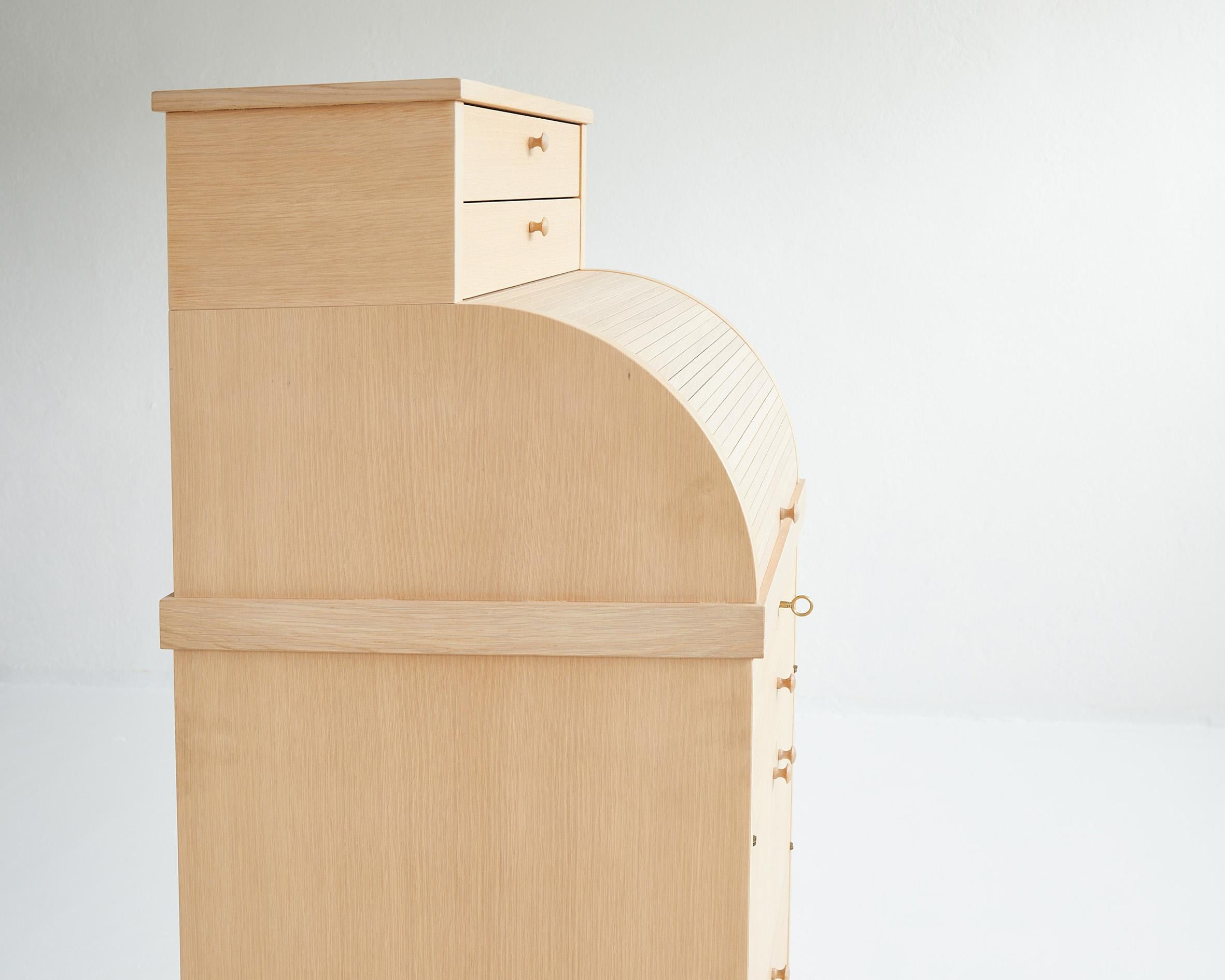 Oak Carteggio Wood Drawer Cabinet by Aldo Rossi for Molteni Italy, 1987