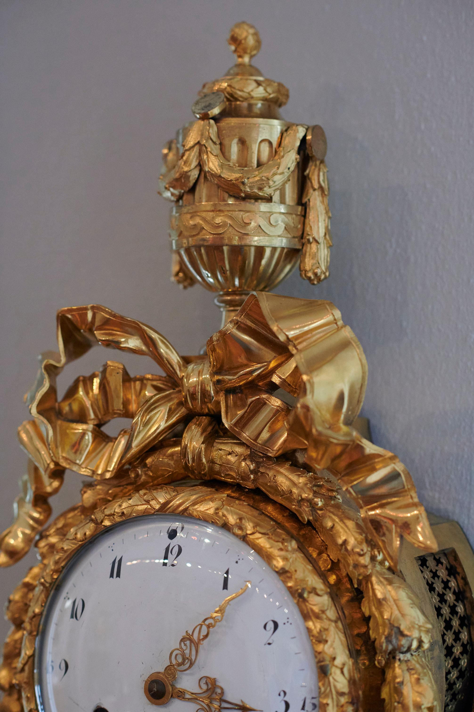 antique gold wall clock