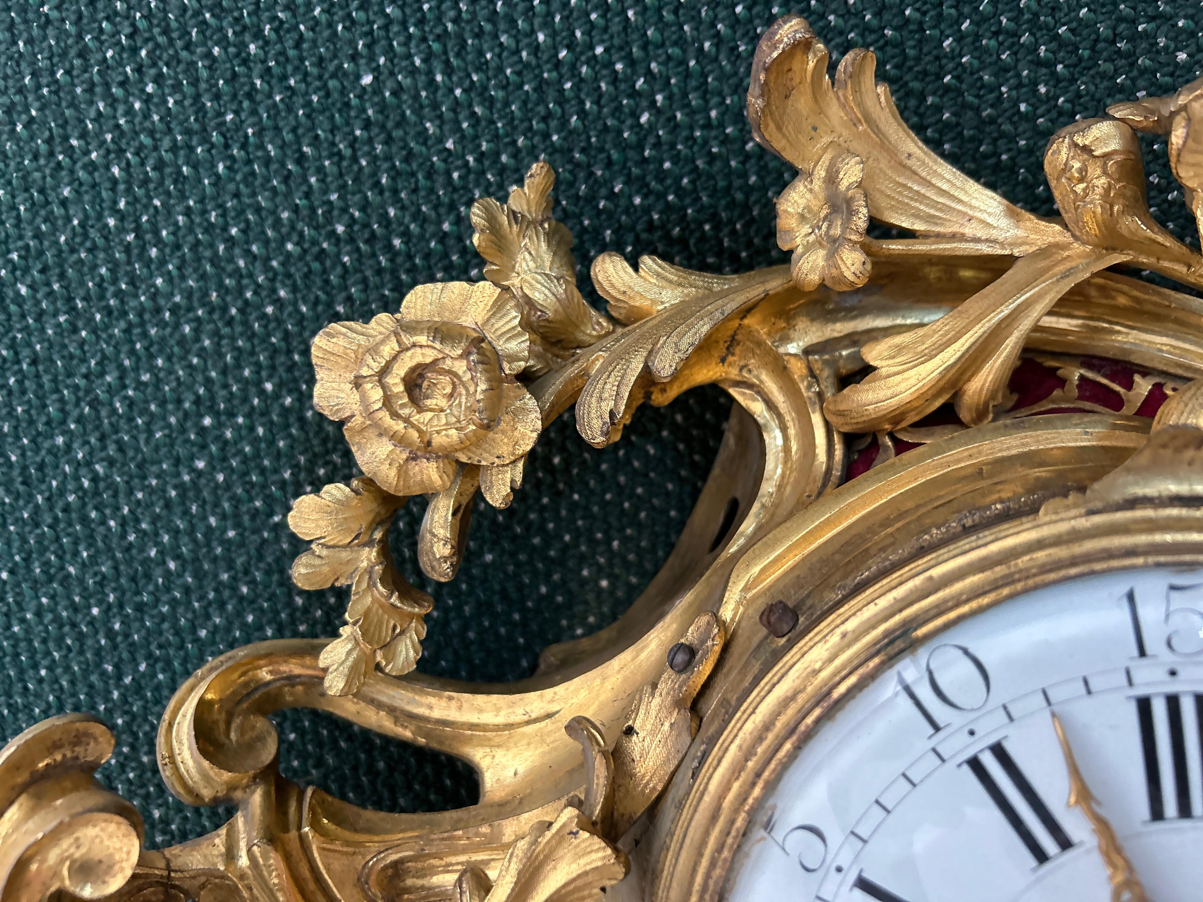 Cartel en bronze Louis XV In Good Condition For Sale In VILLENEUVE-LÈS-AVIGNON, FR