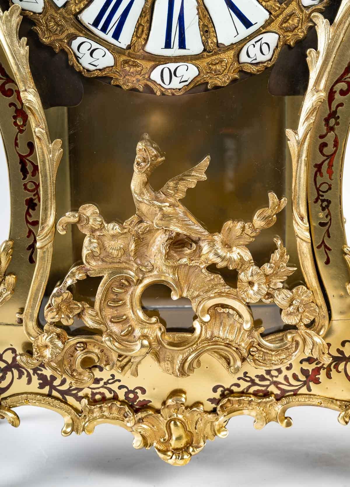 Louis XV Cartel in Marquetry of Ball, Period of the Xviiith Century