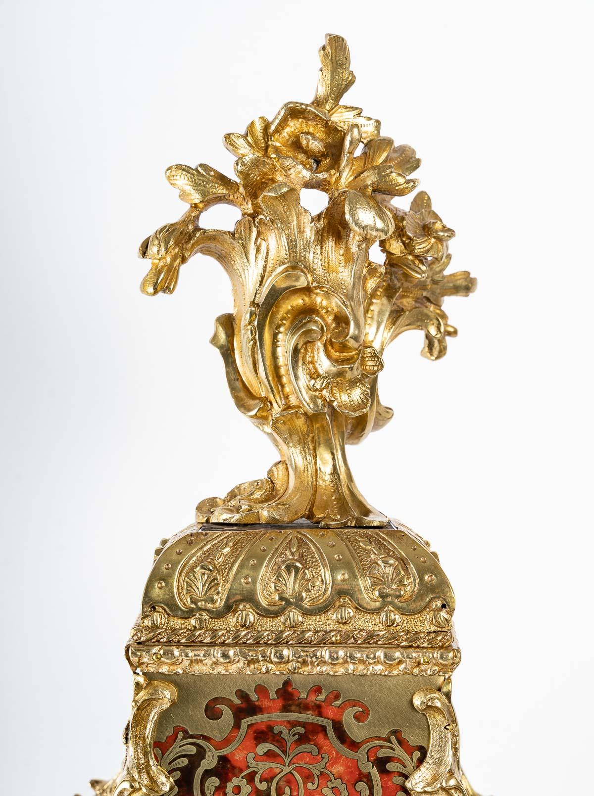 Bronze Cartel in Marquetry of Ball, Period of the Xviiith Century