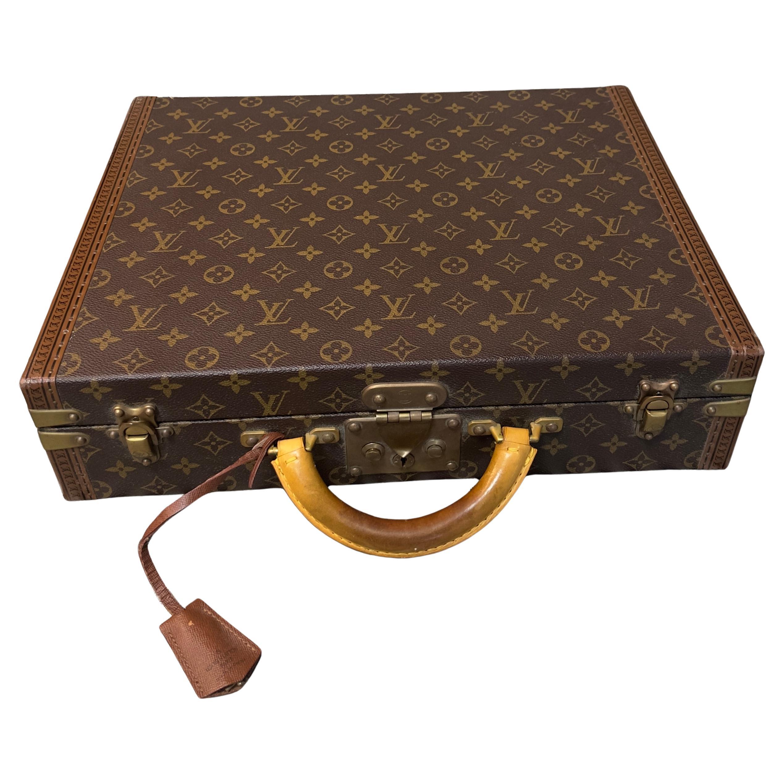 Mallette présidentielle Louis Vuitton en toile monogramme en vente