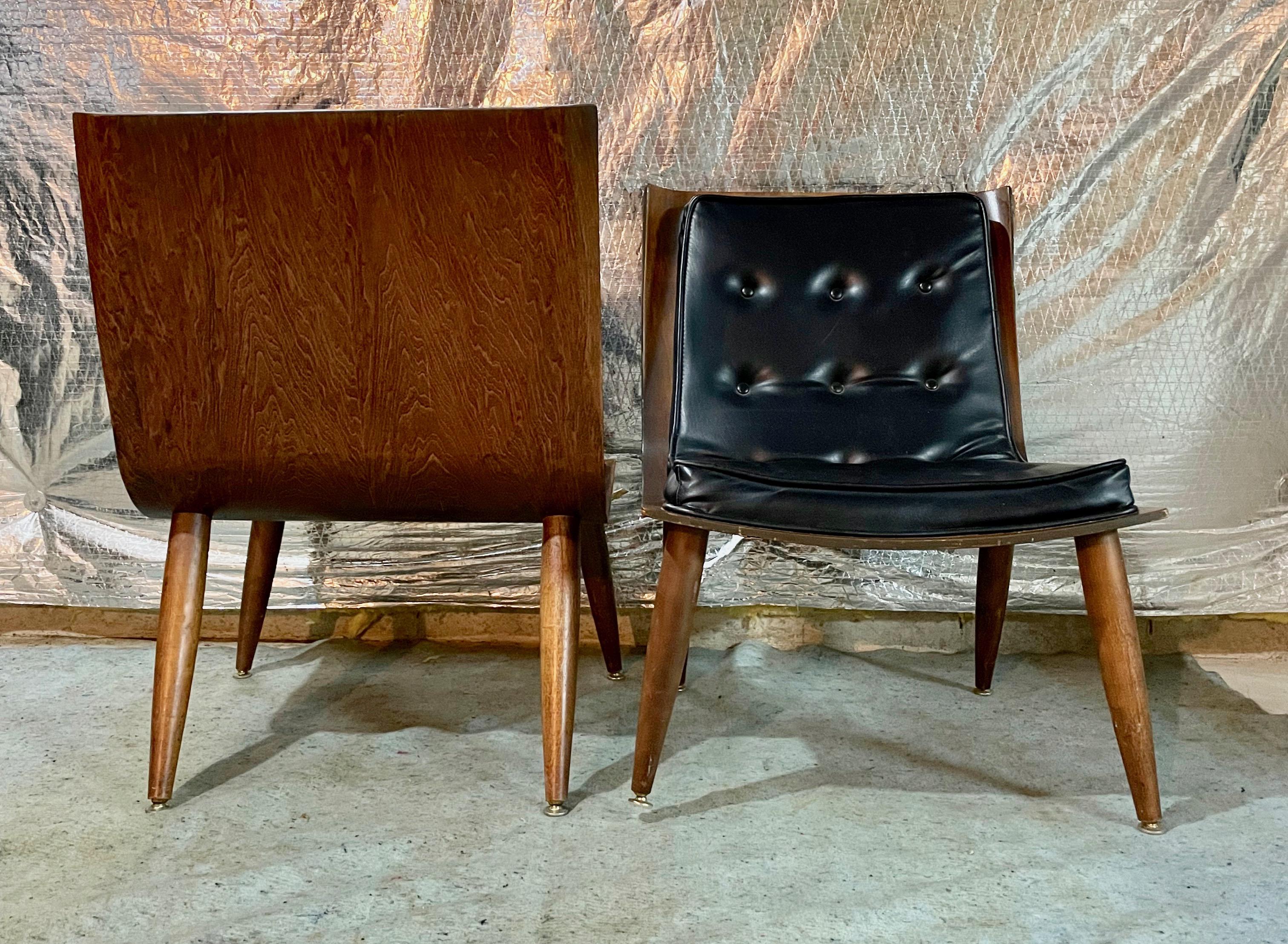 mid century plywood chair