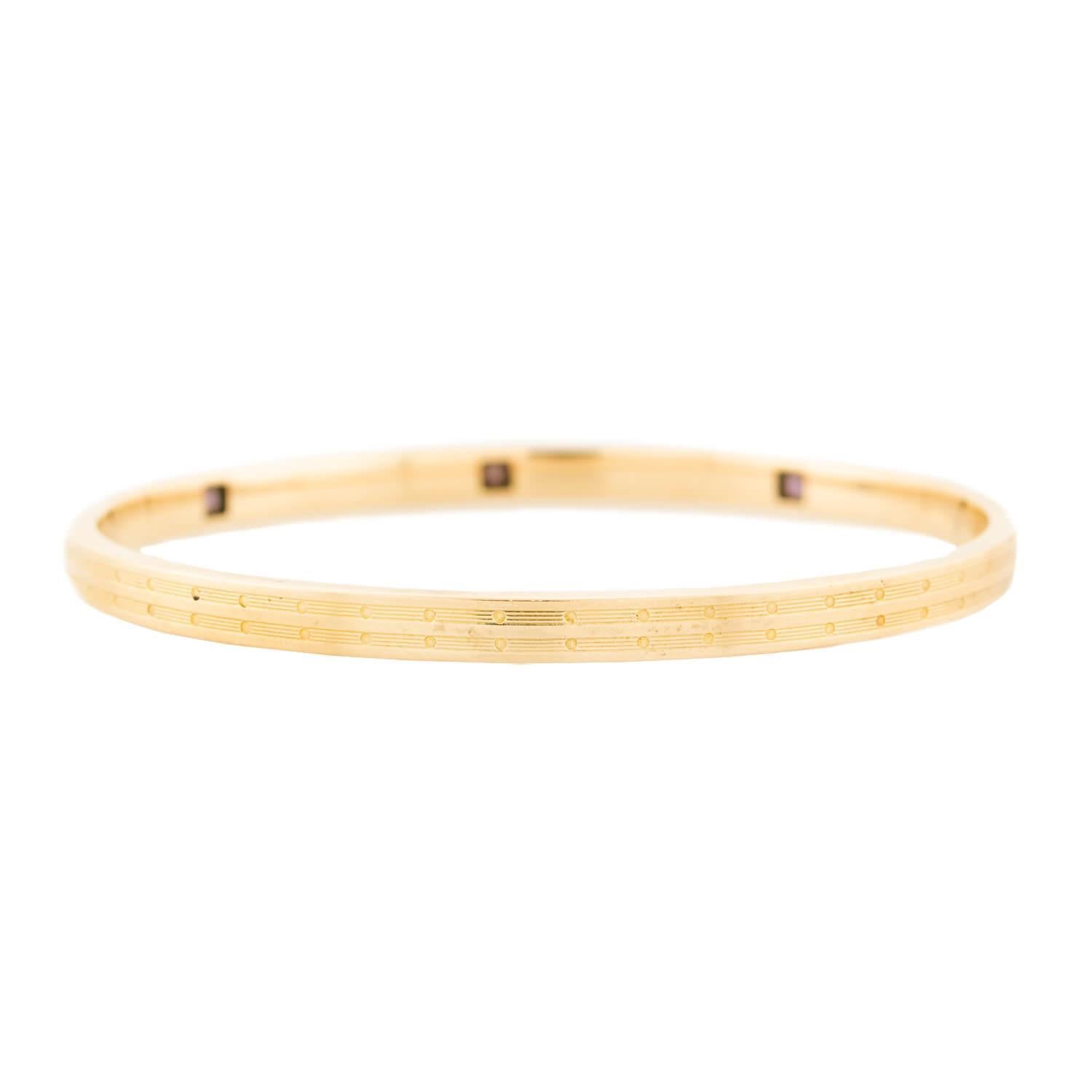 CARTER, GOUGH, & CO. Edwardian 14k Amethyst Bangle In Good Condition For Sale In Narberth, PA