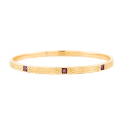 Antique CARTER, GOUGH, & CO. Edwardian 14k Amethyst Bangle