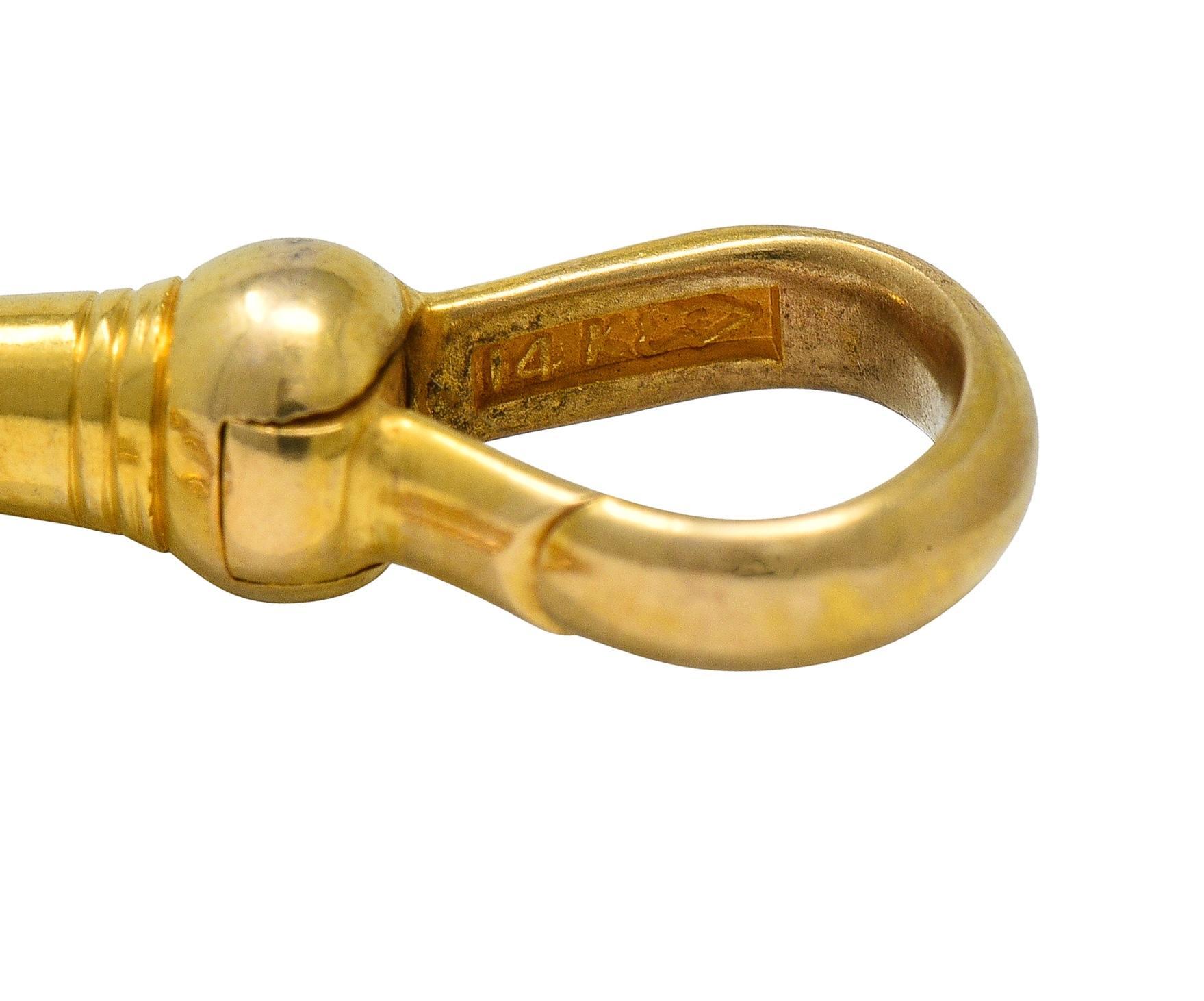 Carter Gough & Co. Egyptian Revival Art Nouveau 14K Gold Antique Fob Pendant en venta 3