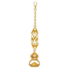 Carter Gough & Co. Egyptian Revival Art Nouveau 14K Gold Antique Fob Pendant