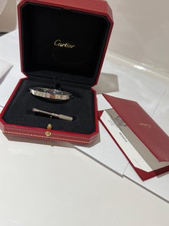 Carter love bracelet white gold and diamonds