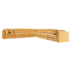 Carter Mid Century Modular Pit Sectional Sofa, 7 pieces