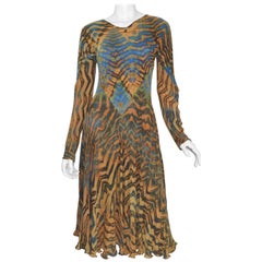 Carter Shibori Art-To-Wear Tye-Dye Bias Dress