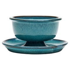 Carter Stabler Adams Chinese Blue Glazed Bowl on Stand