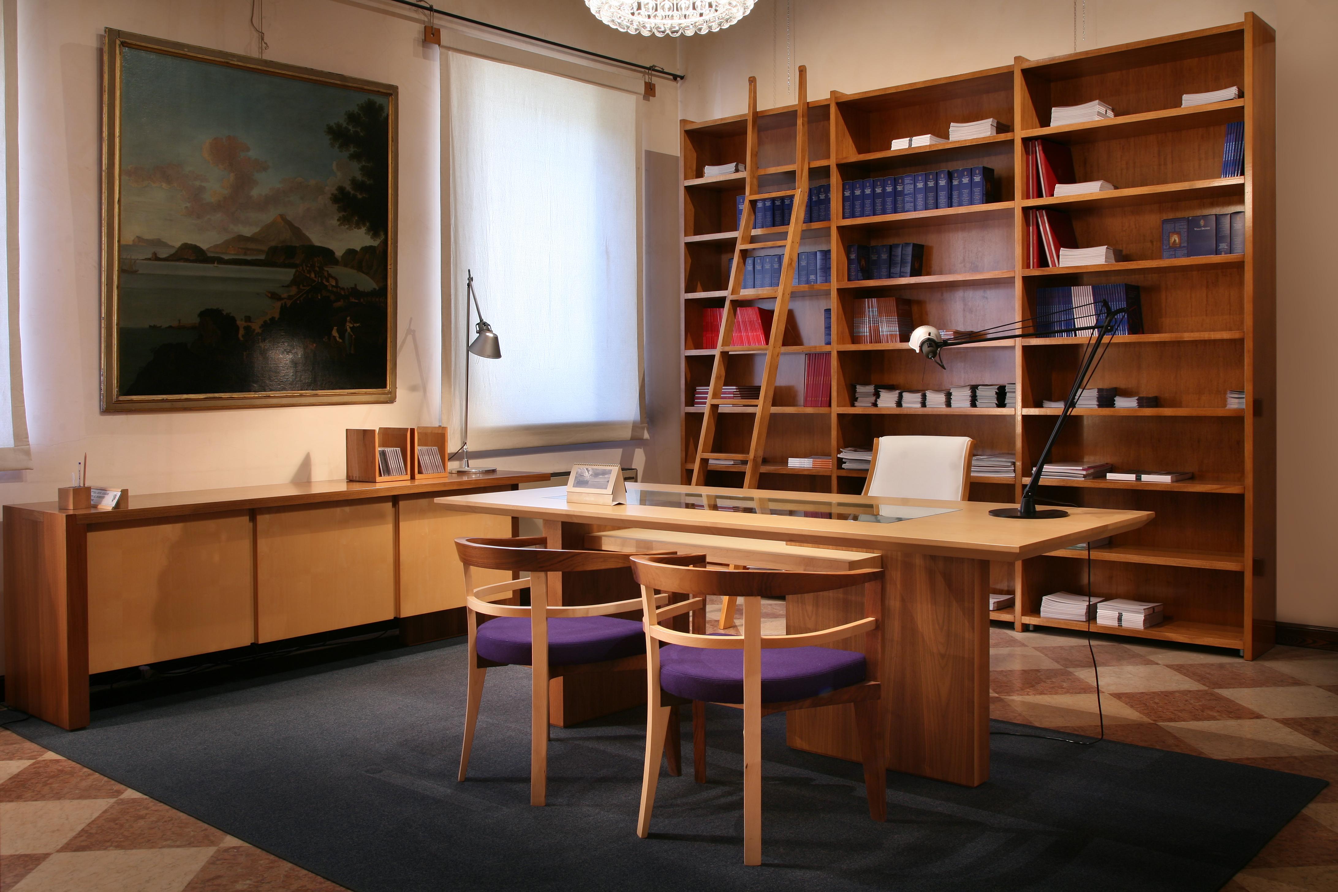 Italian Cartesia, Contemporary Table or Desk in Walnut & Maple Wood, Design Franco Poli