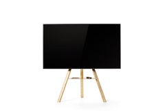 Pupitre TV Cartesio avec cadre noir mat de Lapo Ciatti