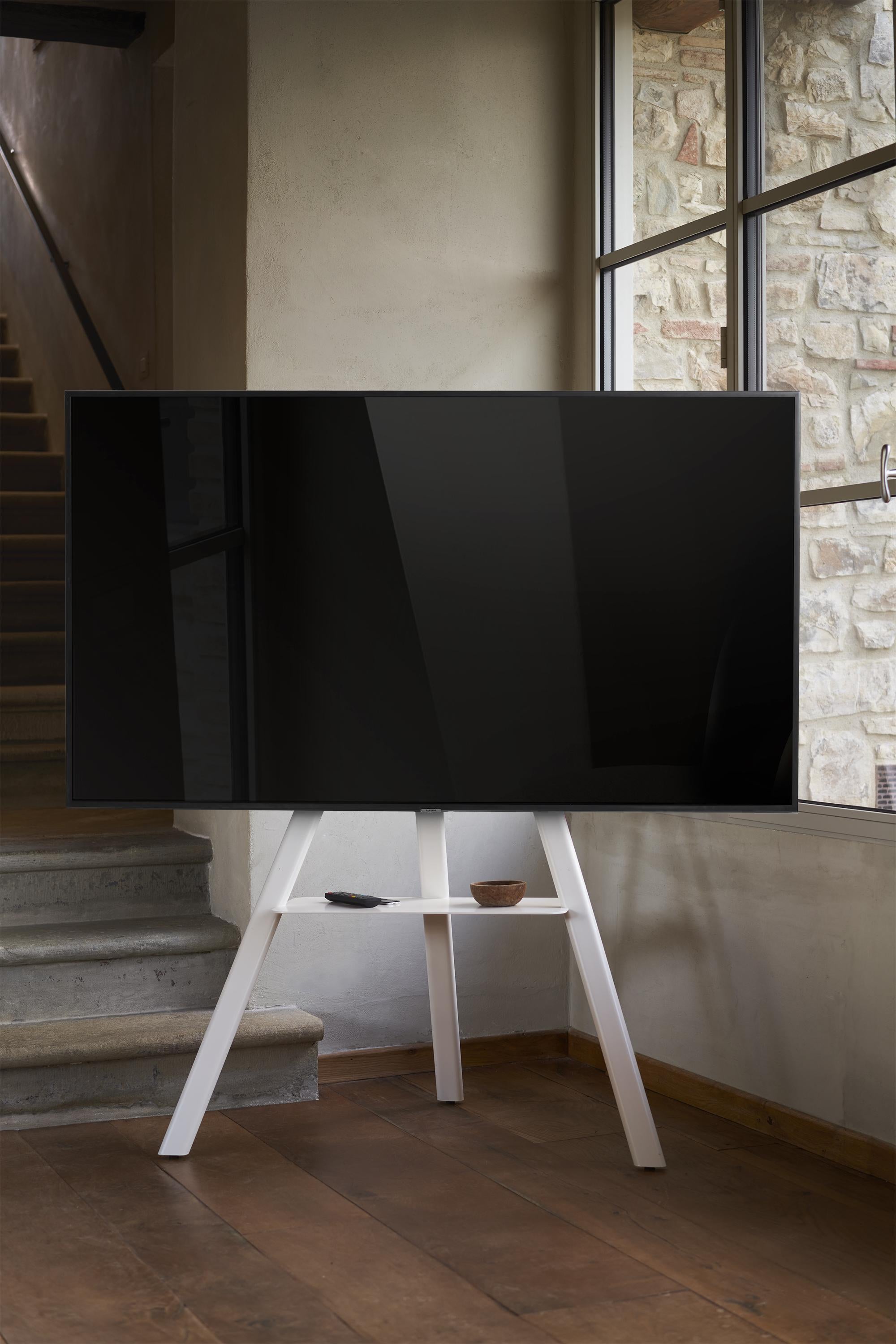 Modern Cartesio TV Stand with Matt Black Frame by Lapo Ciatti For Sale