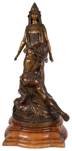 Carthage, A Patinated Bronze Group by Theodore Riviere