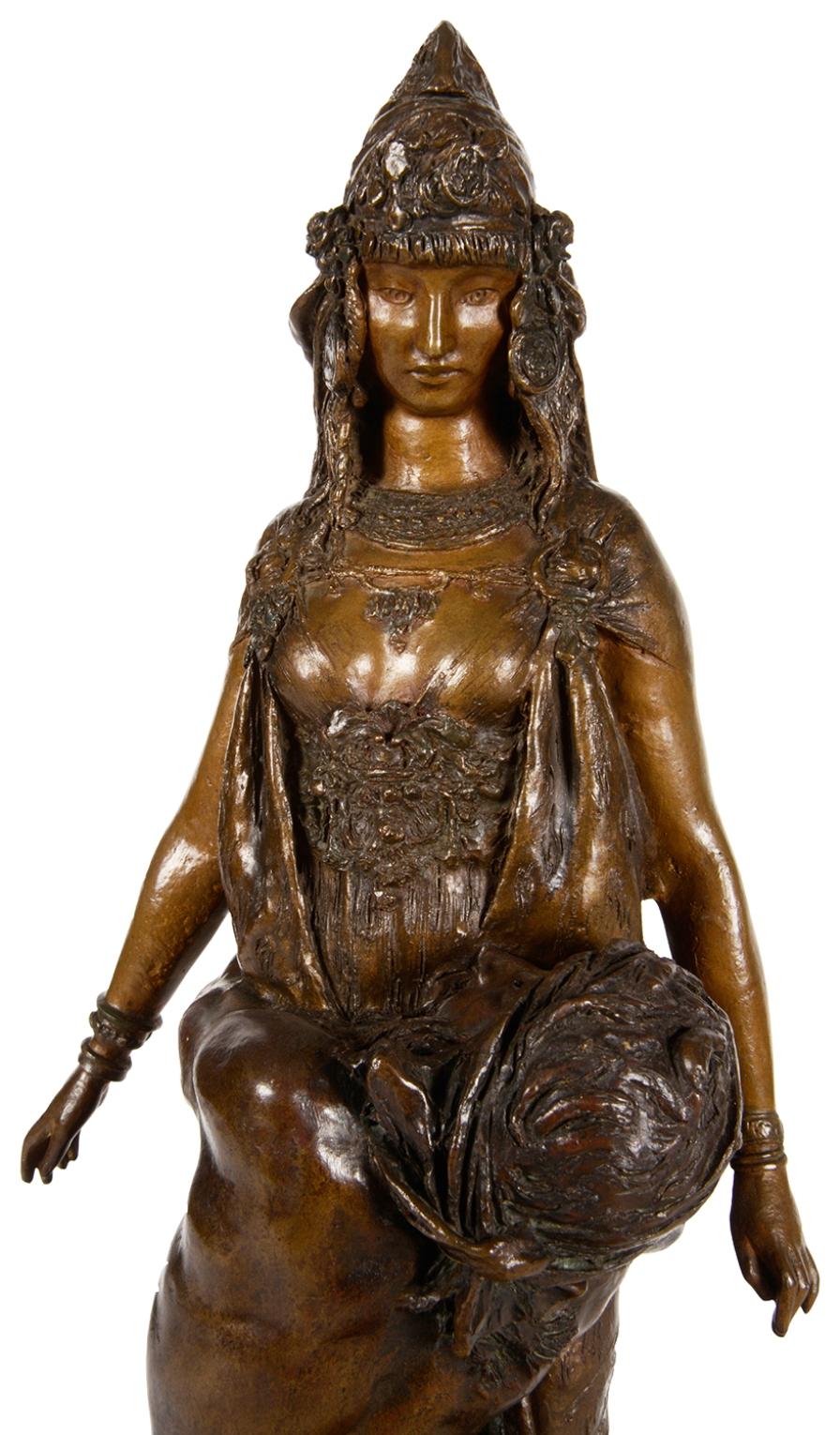 Patinato Carthage, un gruppo in bronzo patinato di Theodore Riviere in vendita